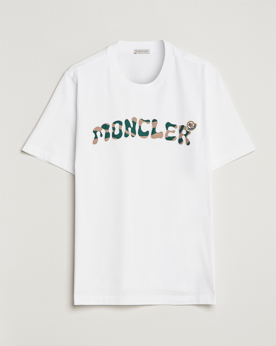 Homme | T-shirts | Moncler | Camouflage Lettering T-Shirt White