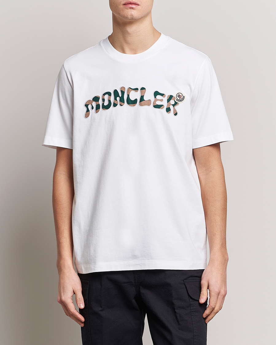 Homme | T-shirts | Moncler | Camouflage Lettering T-Shirt White