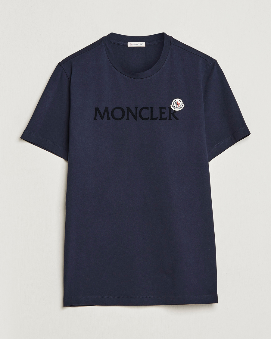 Homme | T-shirts | Moncler | Lettering T-Shirt Navy