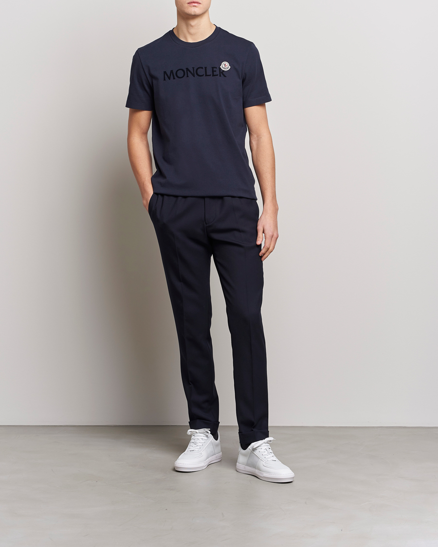 Homme | T-shirts | Moncler | Lettering T-Shirt Navy