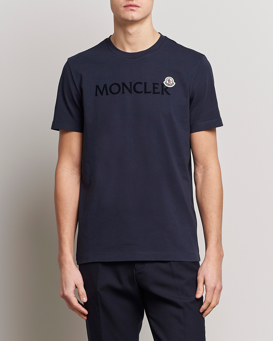 Homme | T-shirts | Moncler | Lettering T-Shirt Navy