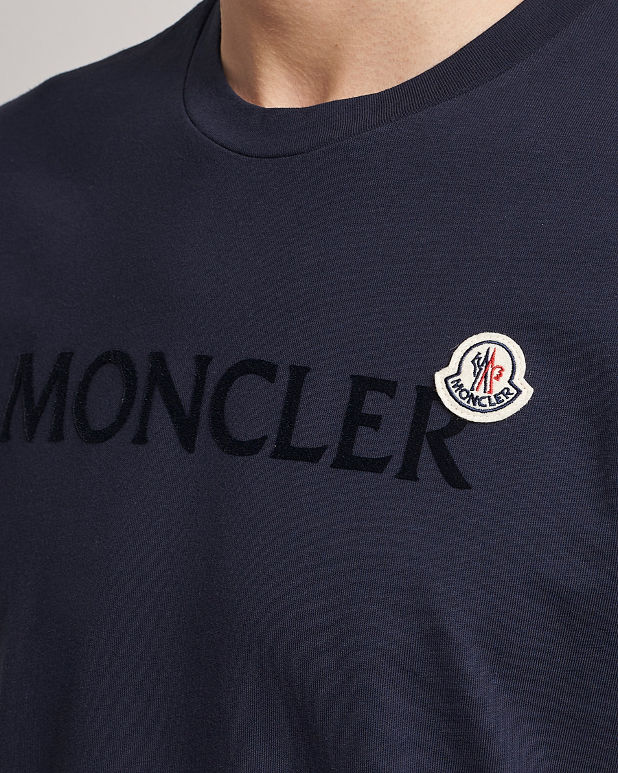 Homme | T-shirts | Moncler | Lettering T-Shirt Navy