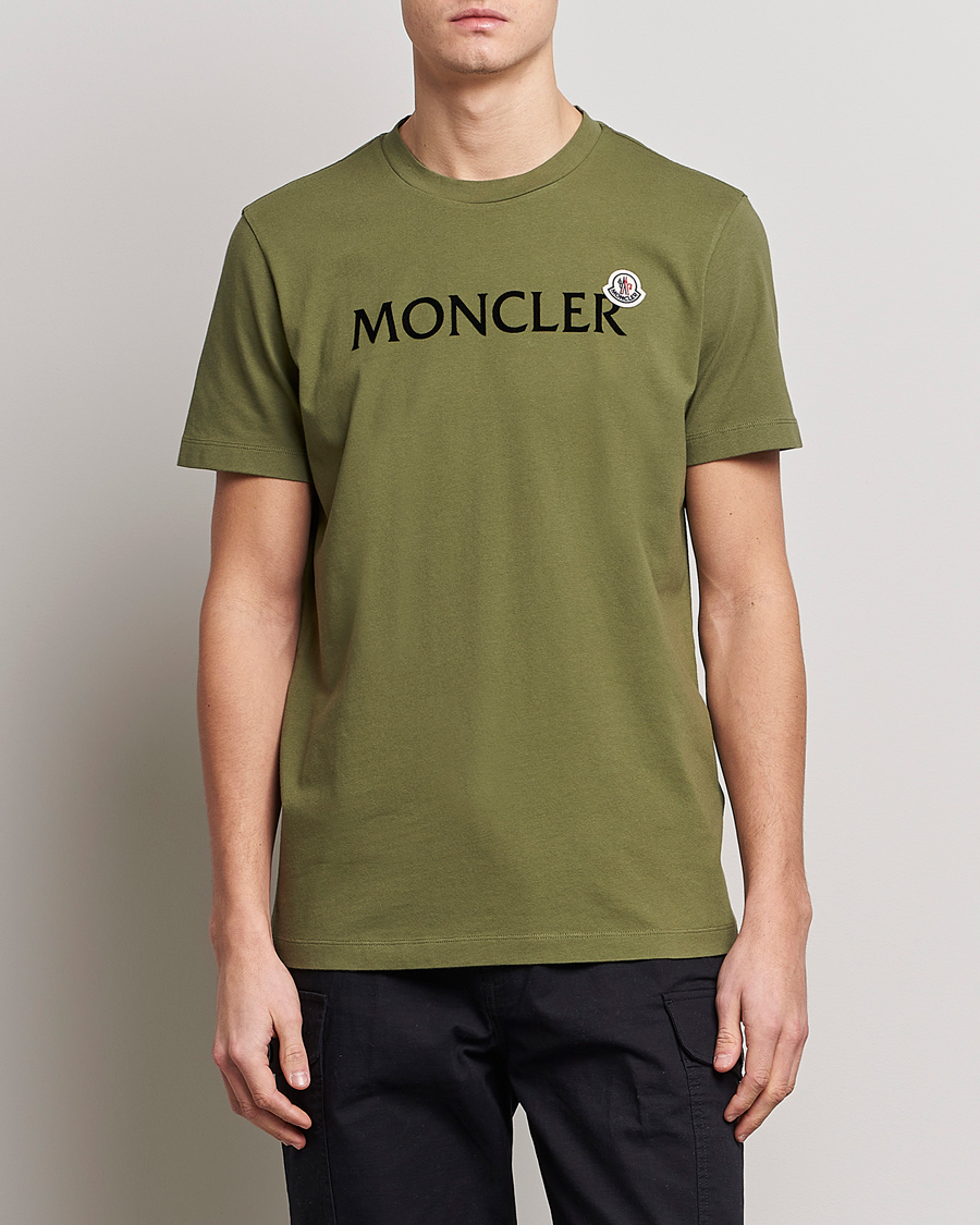 Homme | T-shirts | Moncler | Lettering T-Shirt Military Green