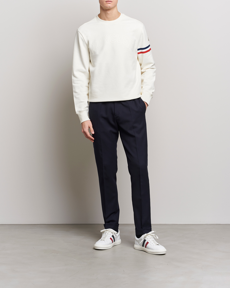 Homme | Pulls Et Tricots | Moncler | Armband Logo Sweatshirt White
