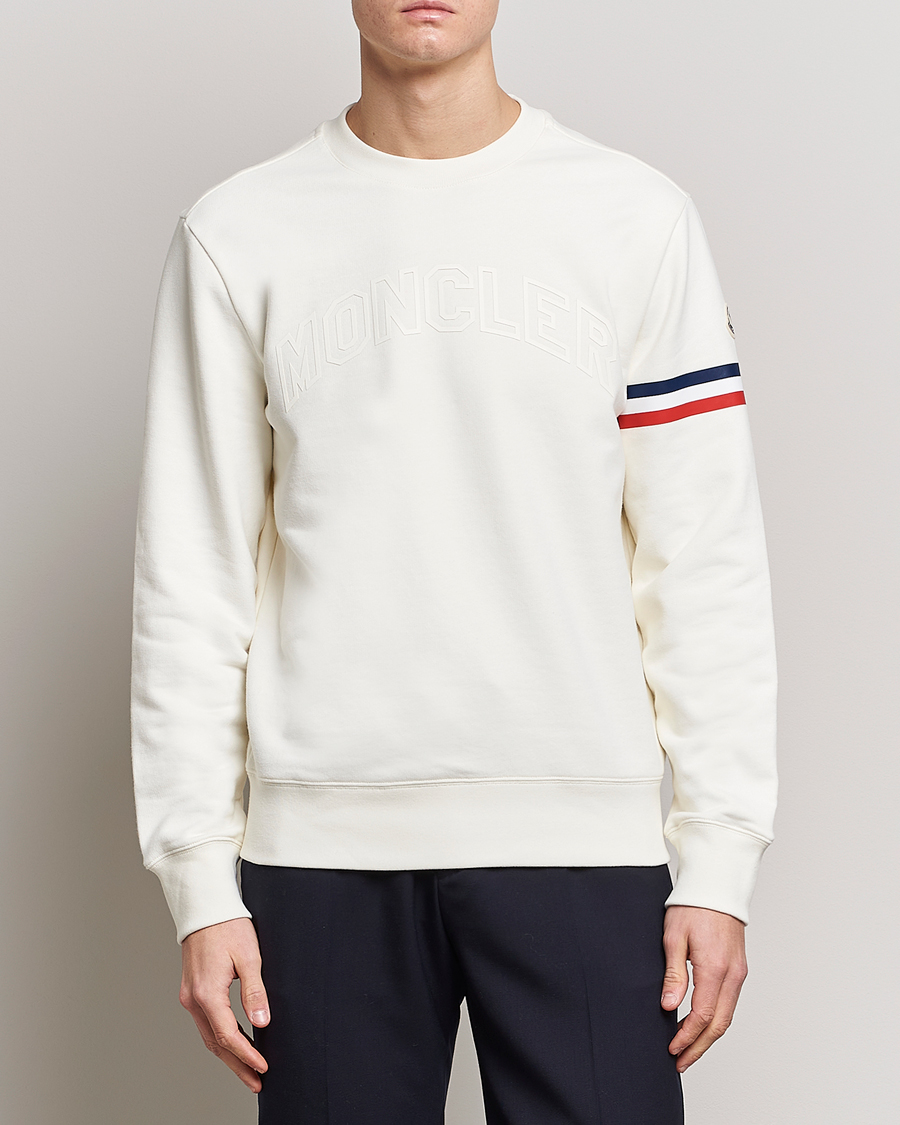 Homme | Pulls Et Tricots | Moncler | Armband Logo Sweatshirt White