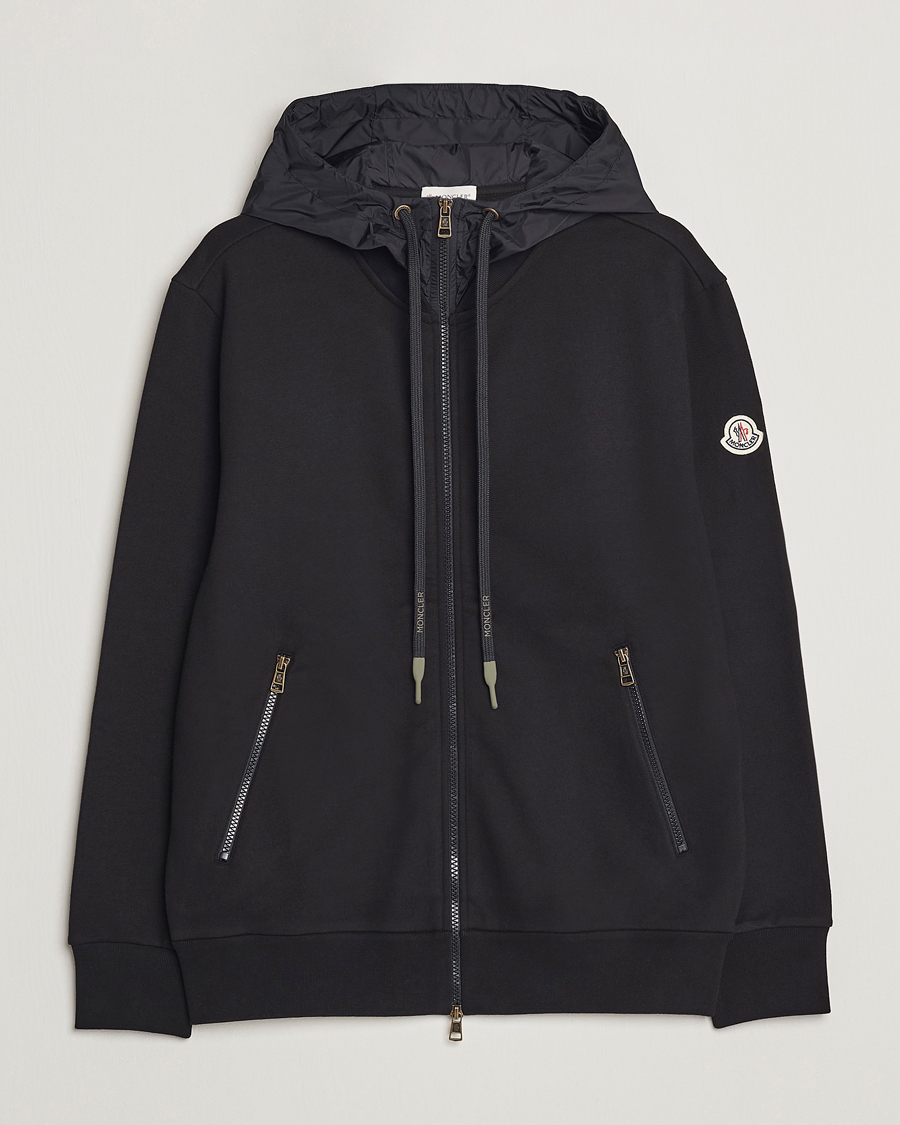 Homme | Pulls Et Tricots | Moncler | Hooded Zip Cardigan Black