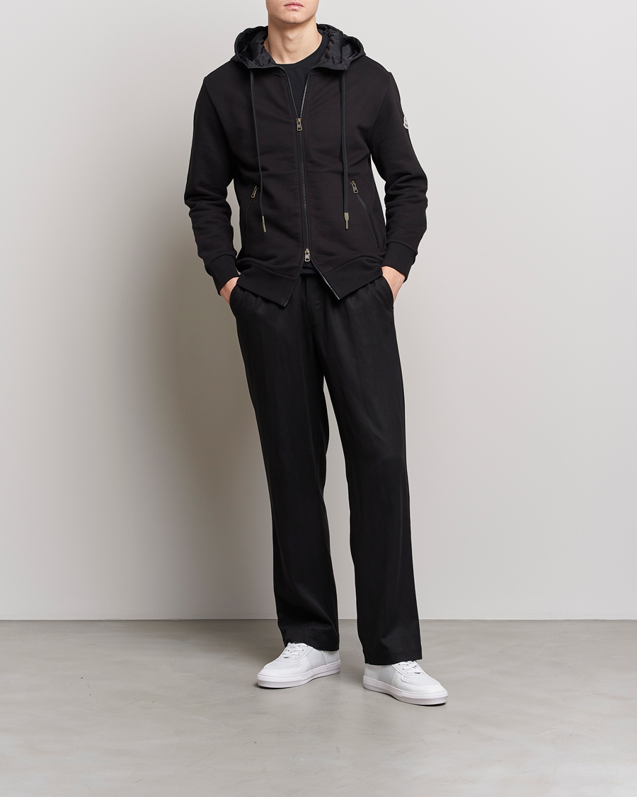 Homme | Pulls Et Tricots | Moncler | Hooded Zip Cardigan Black
