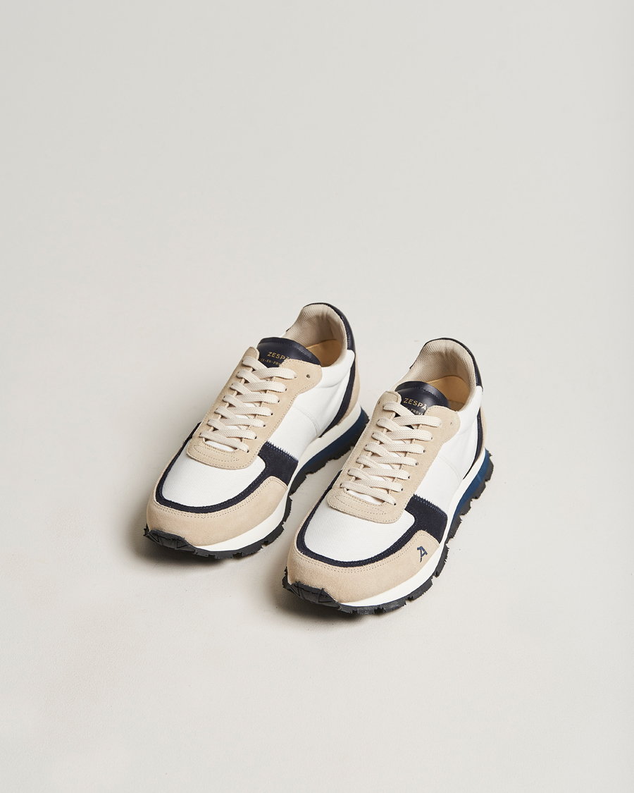 Homme | Zespà ZSP6 Pique Seaqual Running Sneaker Frost/Navy | Zespà | ZSP6 Pique Seaqual Running Sneaker Frost/Navy