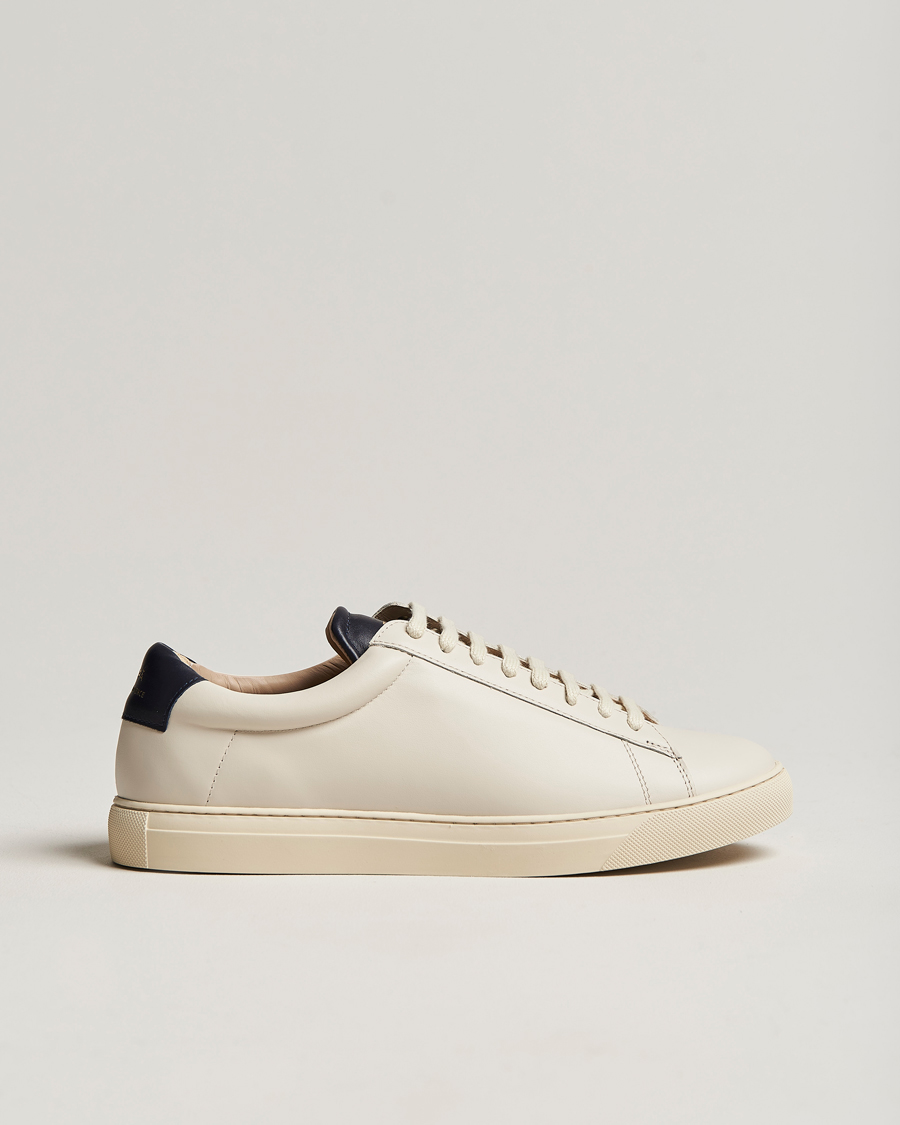 Homme | Zespà ZSP4 Nappa Leather Sneakers Off White/Navy | Zespà | ZSP4 Nappa Leather Sneakers Off White/Navy