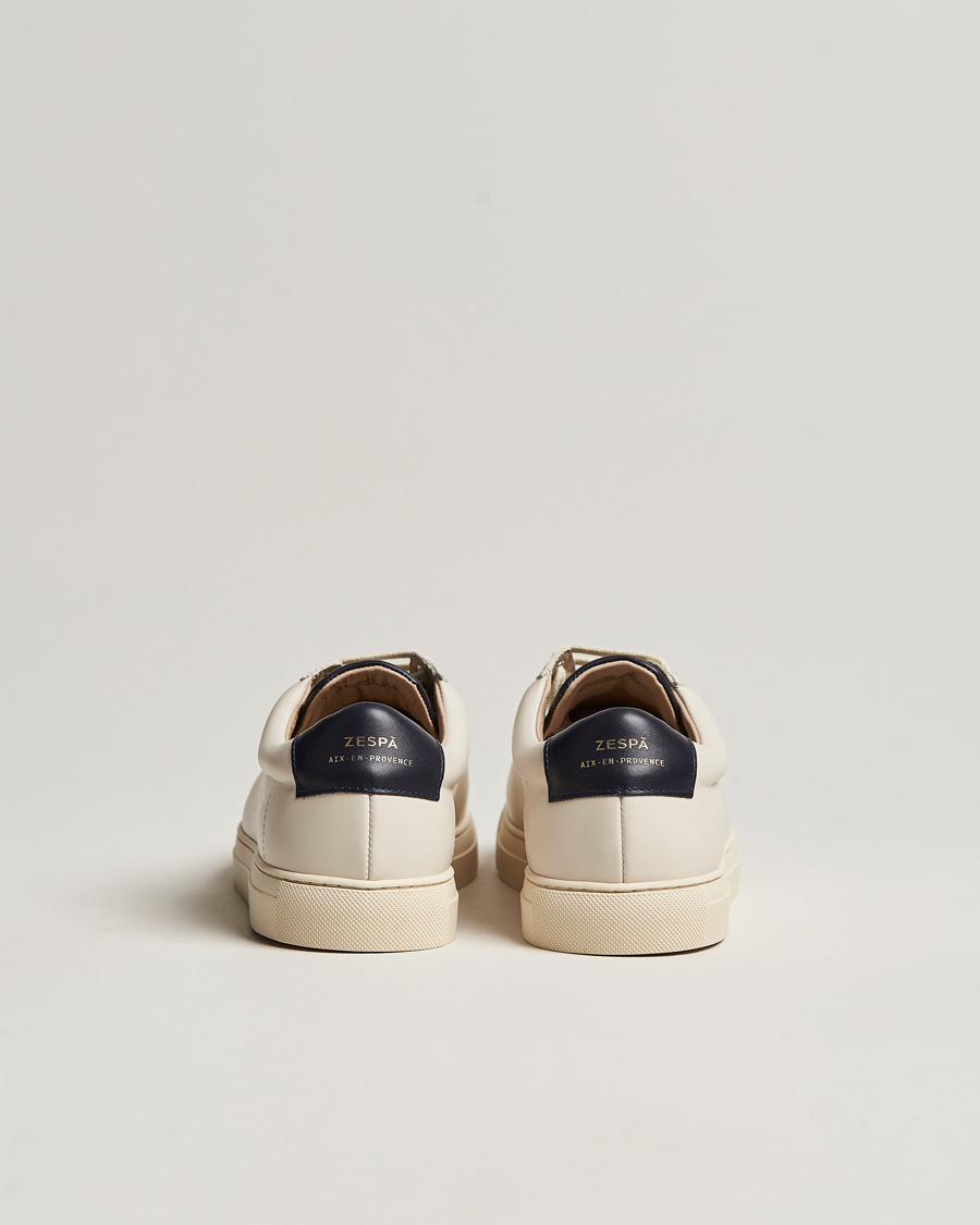 Homme | Zespà ZSP4 Nappa Leather Sneakers Off White/Navy | Zespà | ZSP4 Nappa Leather Sneakers Off White/Navy