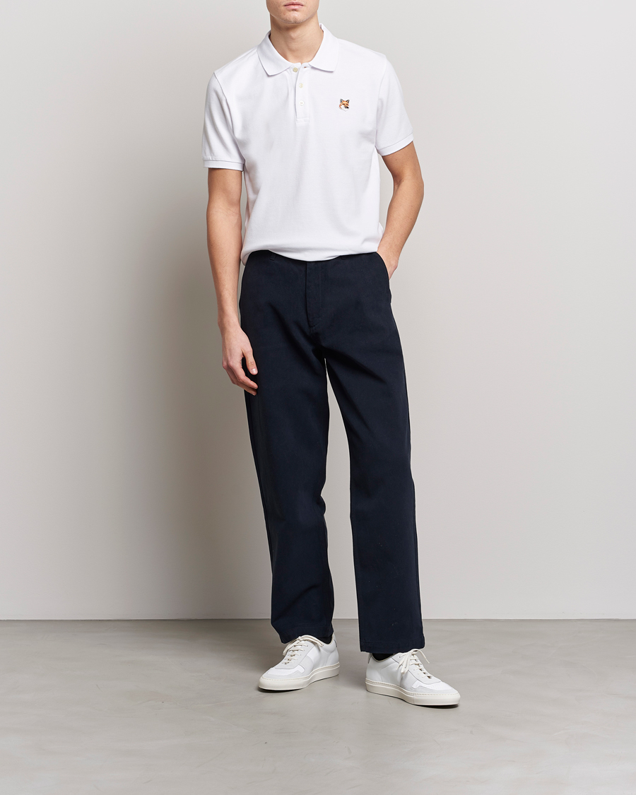 Homme | Polos | Maison Kitsuné | Fox Head Polo White
