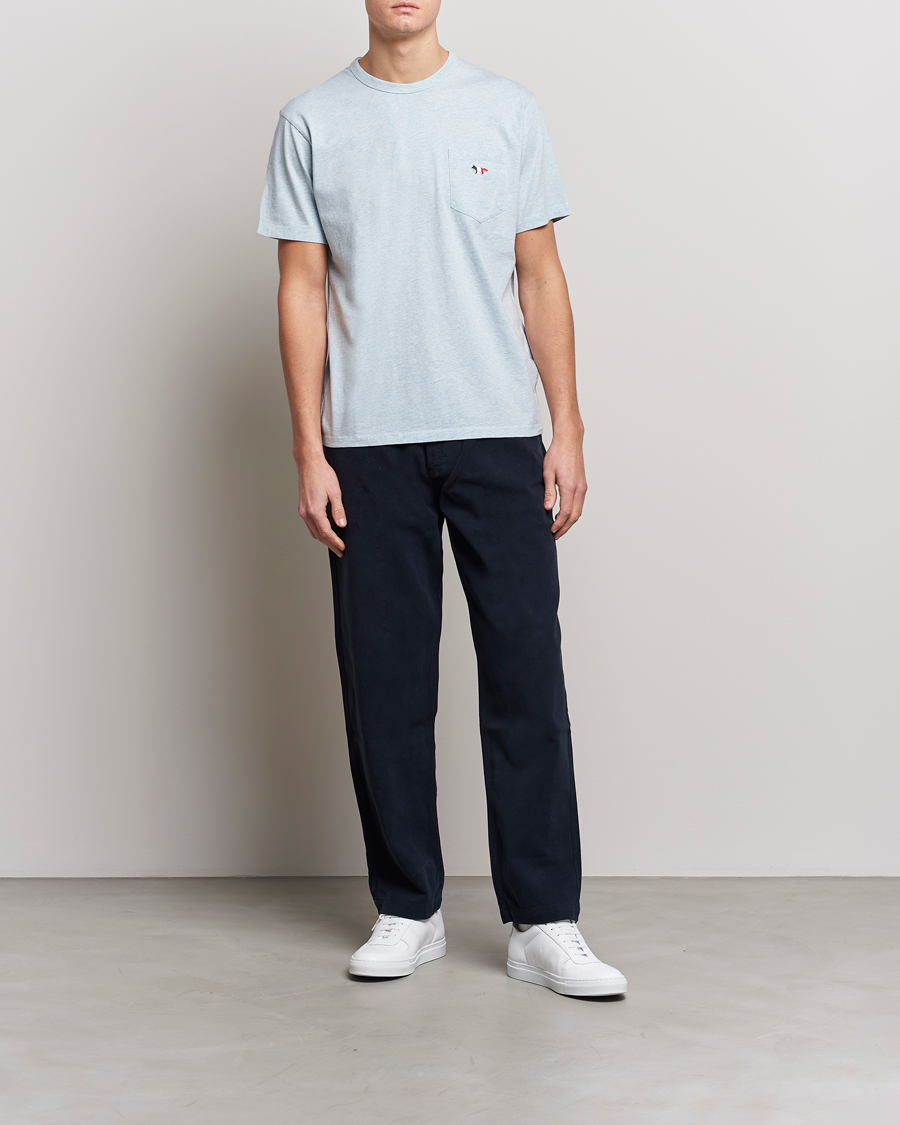 Homme | T-shirts | Maison Kitsuné | Tricolor Fox Tee Blue Haze