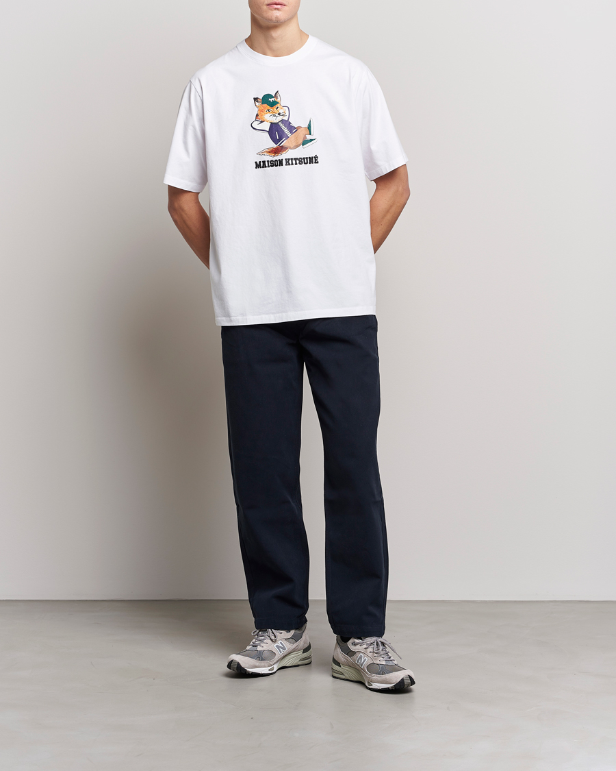 Homme | T-shirts | Maison Kitsuné | Dressed Fox Print Tee White