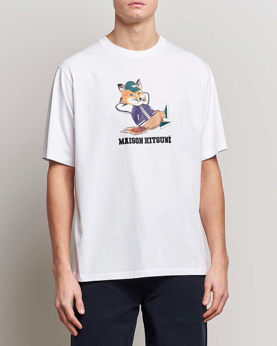 Homme | T-shirts | Maison Kitsuné | Dressed Fox Print Tee White
