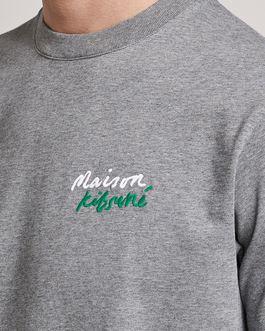 Homme | T-shirts | Maison Kitsuné | Mini Handwriting Tee Grey Melange