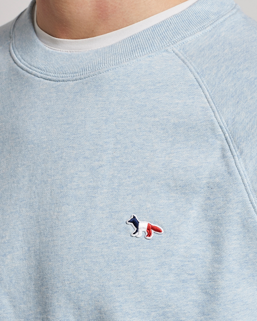 Homme | Pulls Et Tricots | Maison Kitsuné | Tricolor Fox Sweatshirt Blue Haze