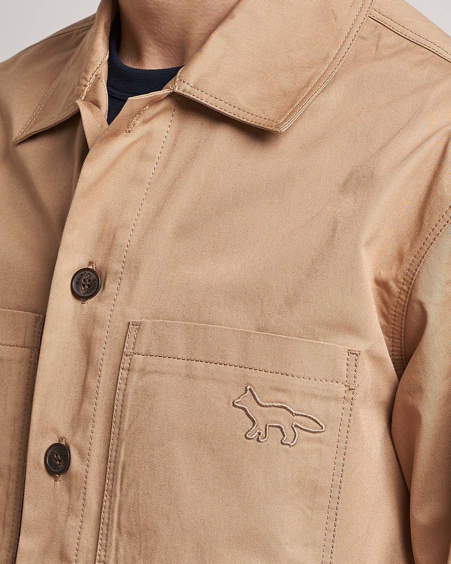 Homme | Manteaux Et Vestes | Maison Kitsuné | Cotton Shirt Jacket Beige