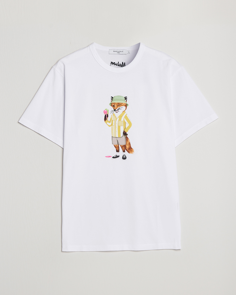 Homme | T-shirts | Maison Kitsuné | Summer Fox Print Tee White