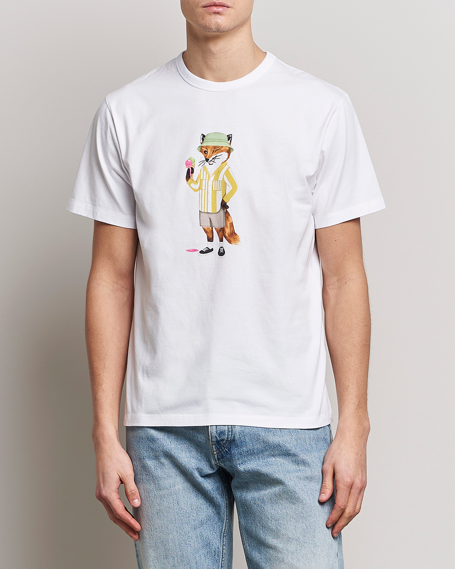 Homme | T-shirts | Maison Kitsuné | Summer Fox Print Tee White