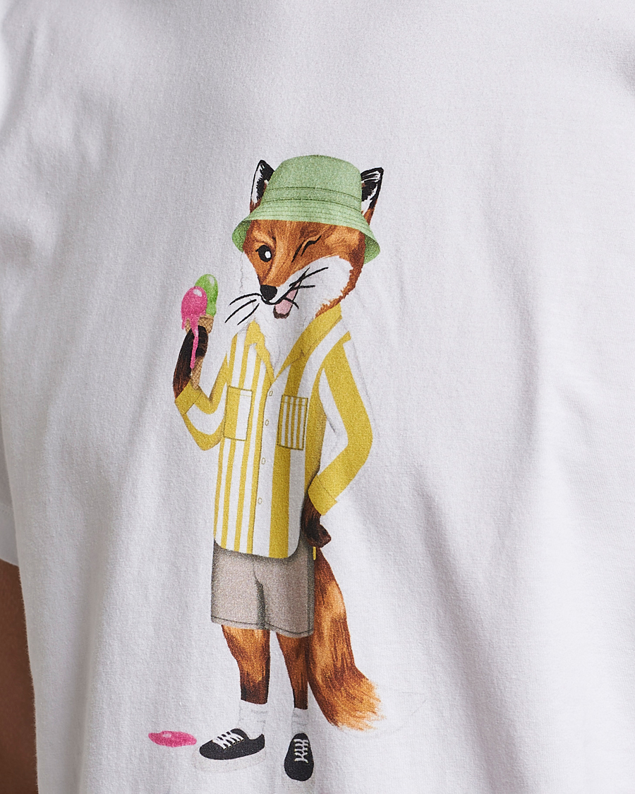 Homme | T-shirts | Maison Kitsuné | Summer Fox Print Tee White