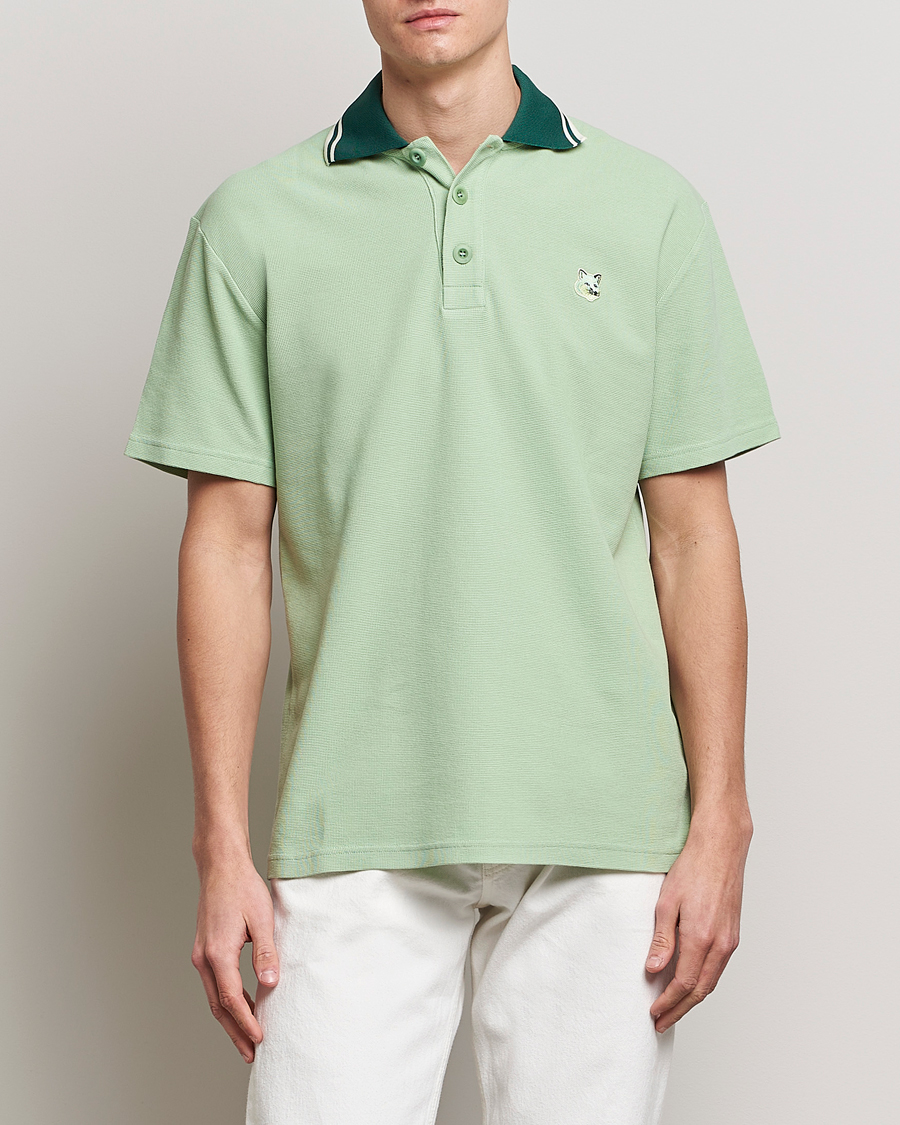 Homme | Polos | Maison Kitsuné | Tonal Fox Head Polo Mint