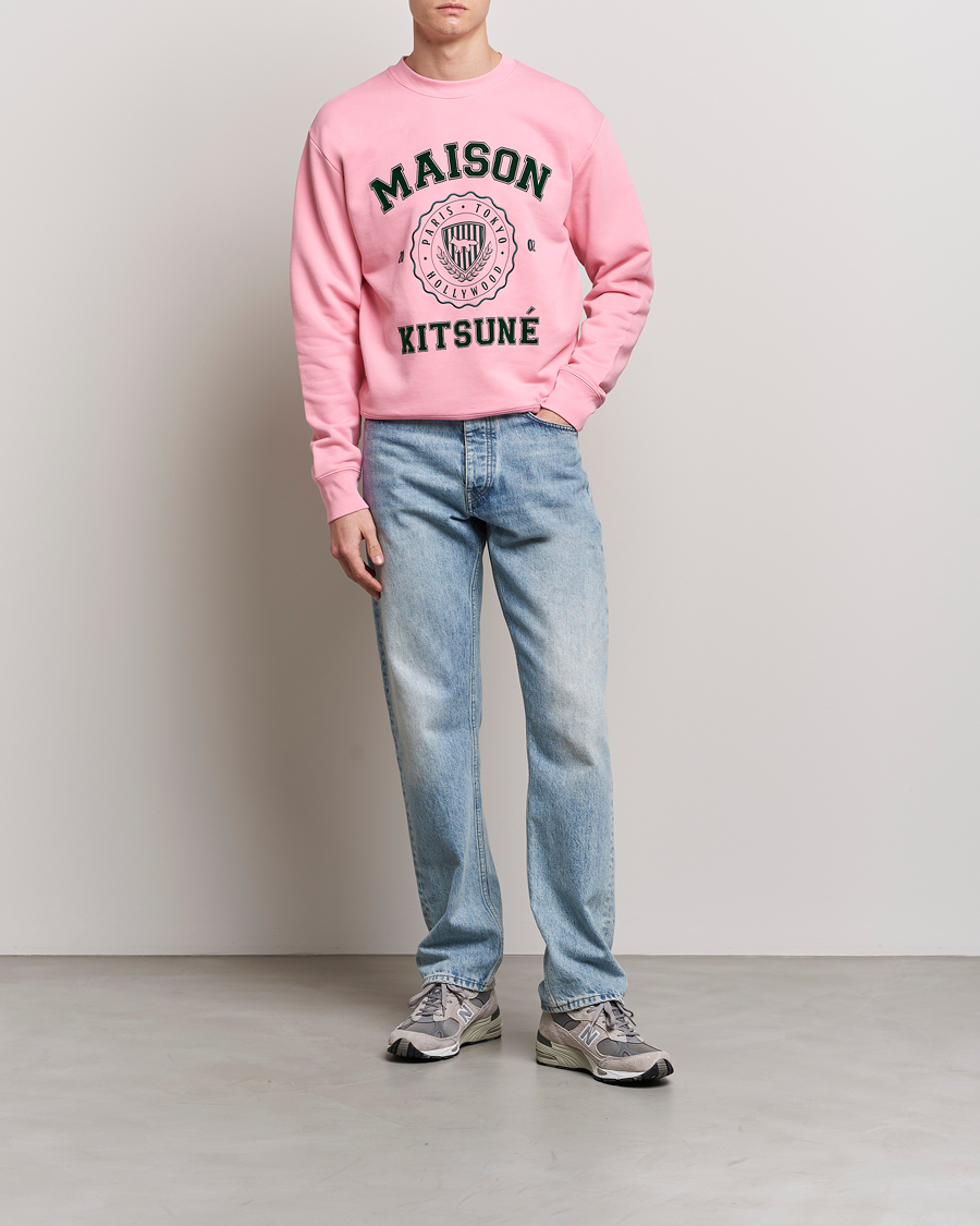 Homme | Pulls Et Tricots | Maison Kitsuné | Varsity Comfort Sweatshirt Strawberry