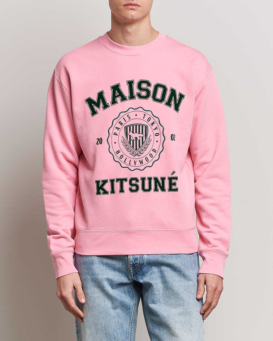 Homme | Pulls Et Tricots | Maison Kitsuné | Varsity Comfort Sweatshirt Strawberry