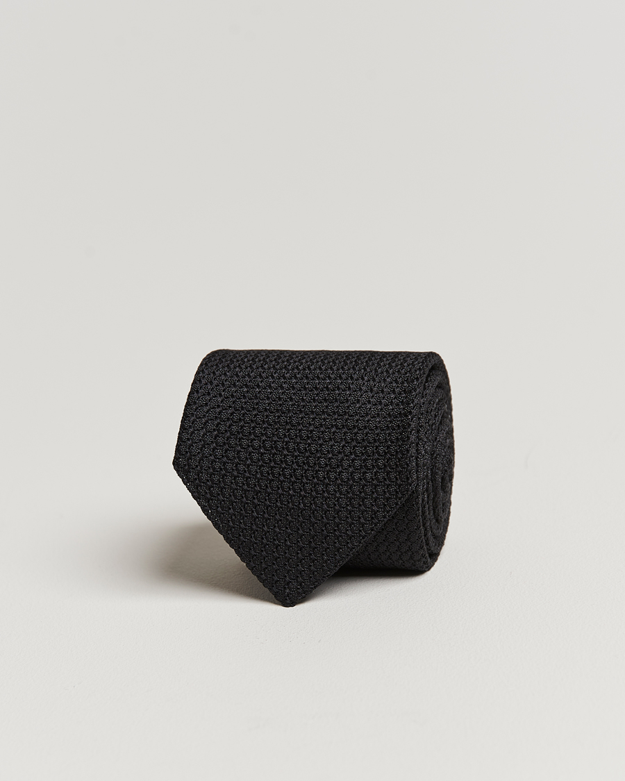 Homme | Cravates | Amanda Christensen | Silk Grenadine 8 cm Tie Black