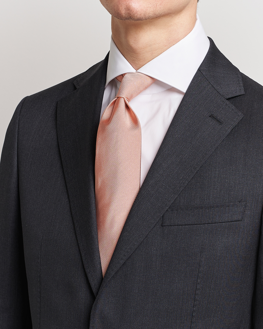 Homme | Cravates | Amanda Christensen | Plain Classic Tie 8 cm Powder Pink