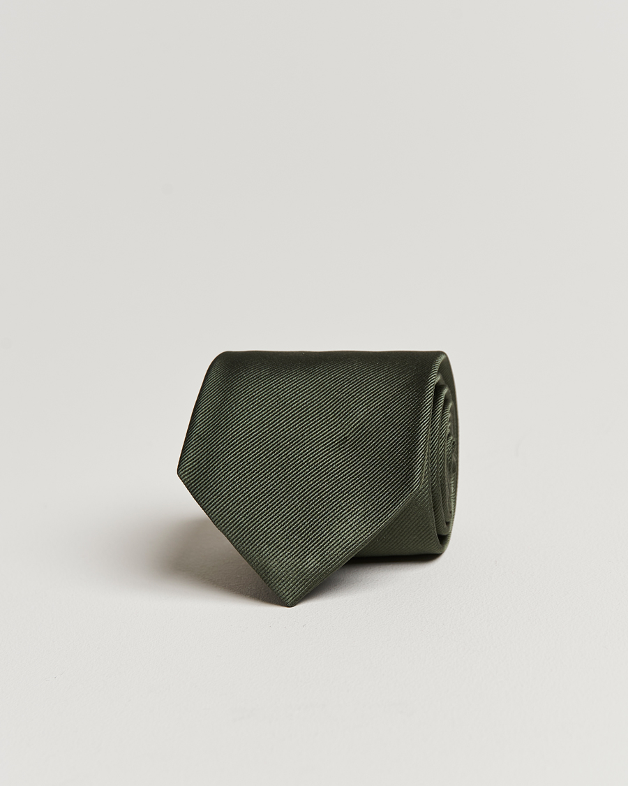 Homme | Cravates | Amanda Christensen | Plain Classic Tie 8 cm Olive