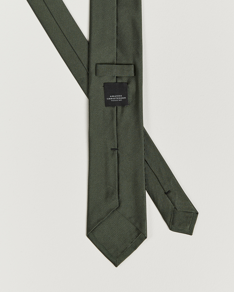 Homme | Cravates | Amanda Christensen | Plain Classic Tie 8 cm Olive