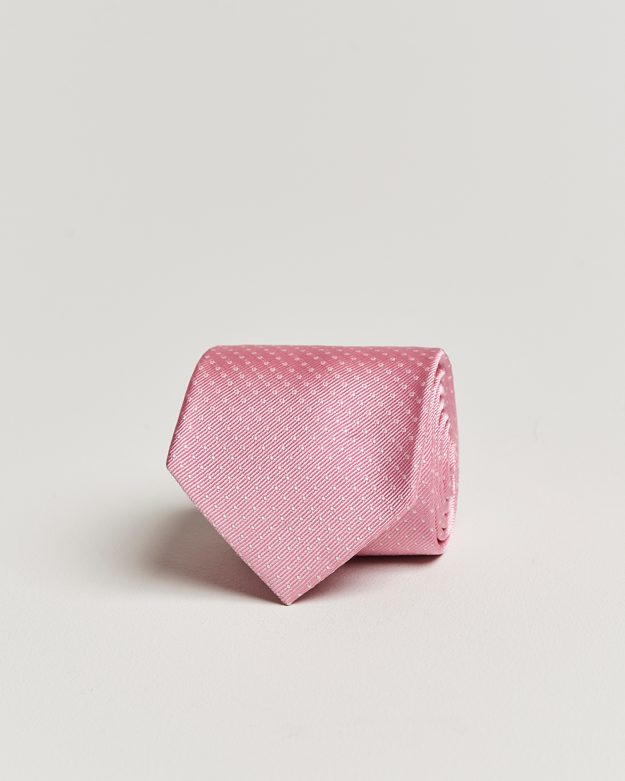 Homme | Amanda Christensen Micro Dot Classic Tie 8 cm Pink/White | Amanda Christensen | Micro Dot Classic Tie 8 cm Pink/White