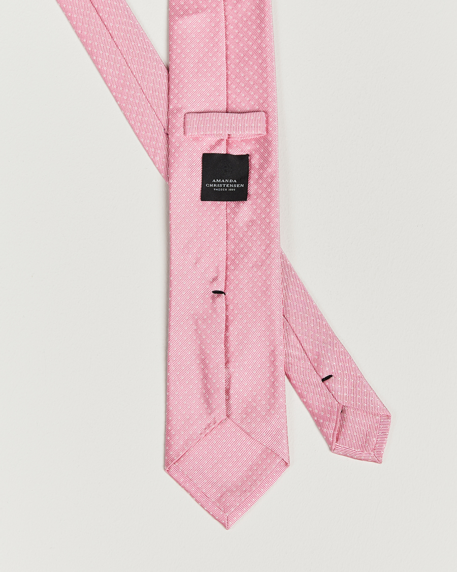 Homme | Amanda Christensen Micro Dot Classic Tie 8 cm Pink/White | Amanda Christensen | Micro Dot Classic Tie 8 cm Pink/White
