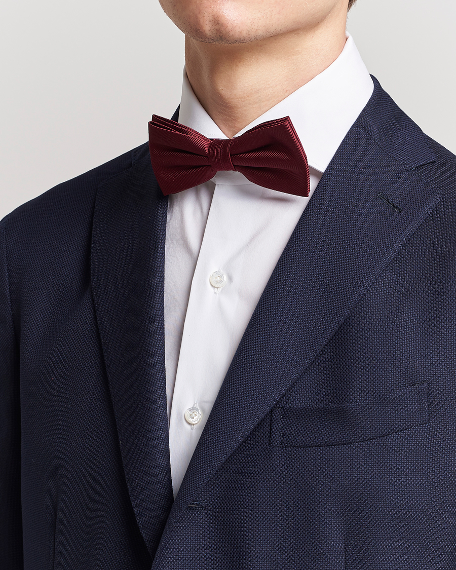 Homme | Nœuds Papillon | Amanda Christensen | Pre Tie Silk Bordeaux