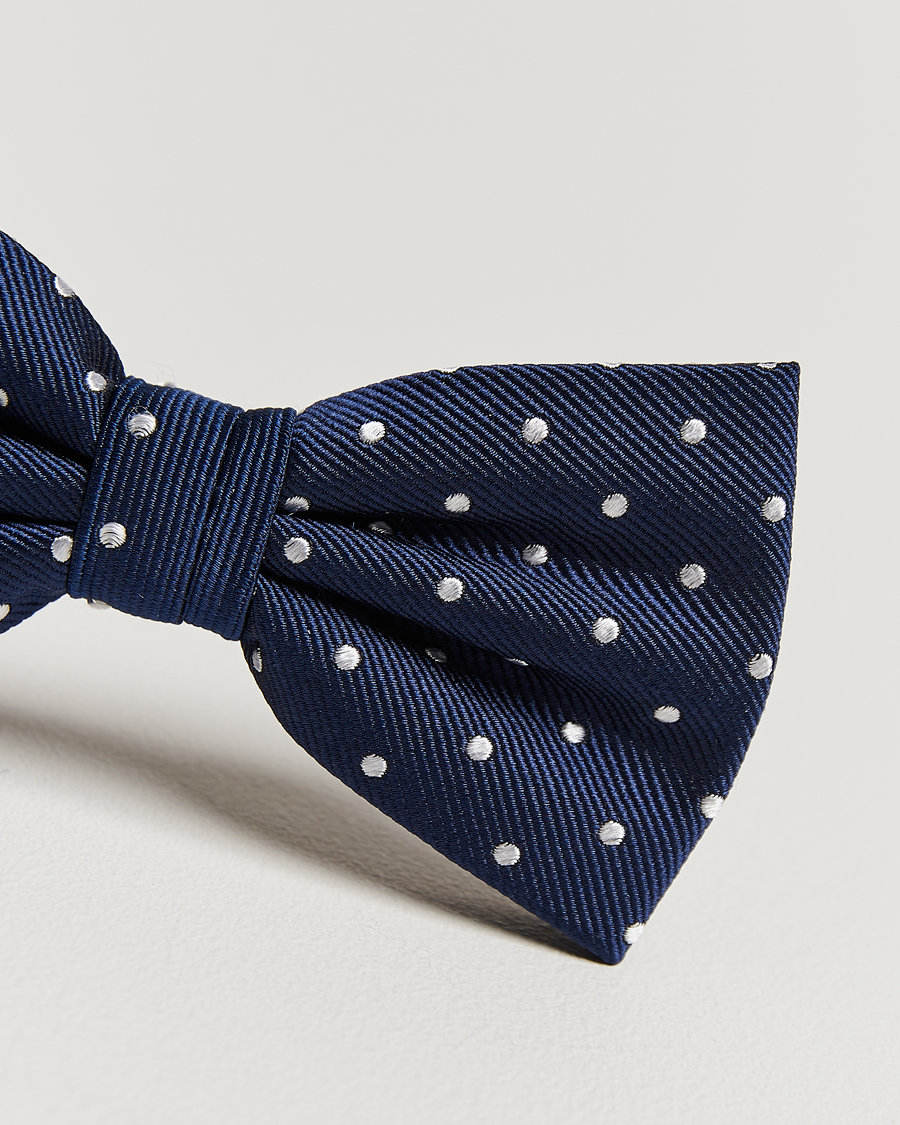 Homme | Amanda Christensen Dot Pre Tie Silk Navy/White | Amanda Christensen | Dot Pre Tie Silk Navy/White