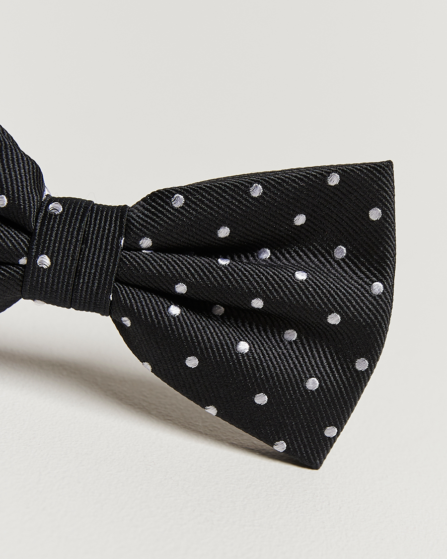 Homme | Amanda Christensen Dot Pre Tie Silk Black/White | Amanda Christensen | Dot Pre Tie Silk Black/White