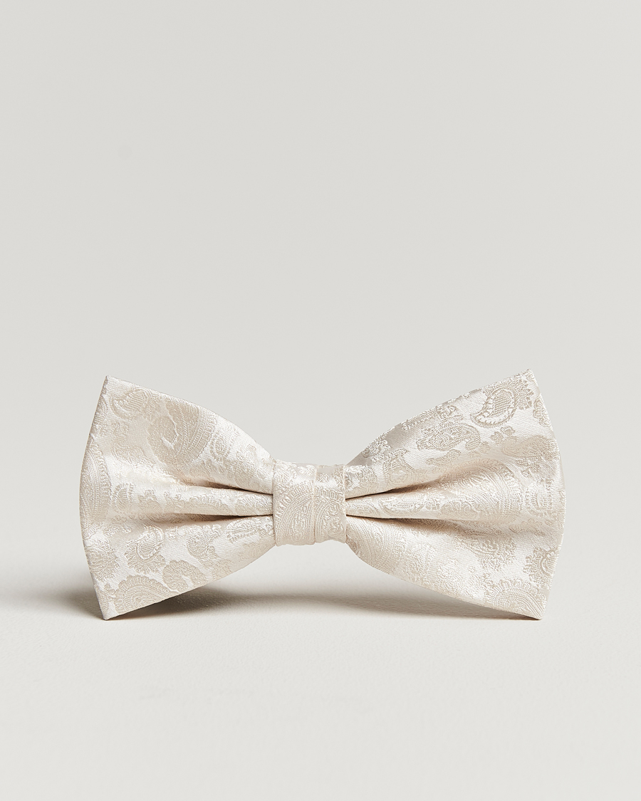 Homme | Amanda Christensen Tonal Paisley Pre Tie Silk Cream | Amanda Christensen | Tonal Paisley Pre Tie Silk Cream