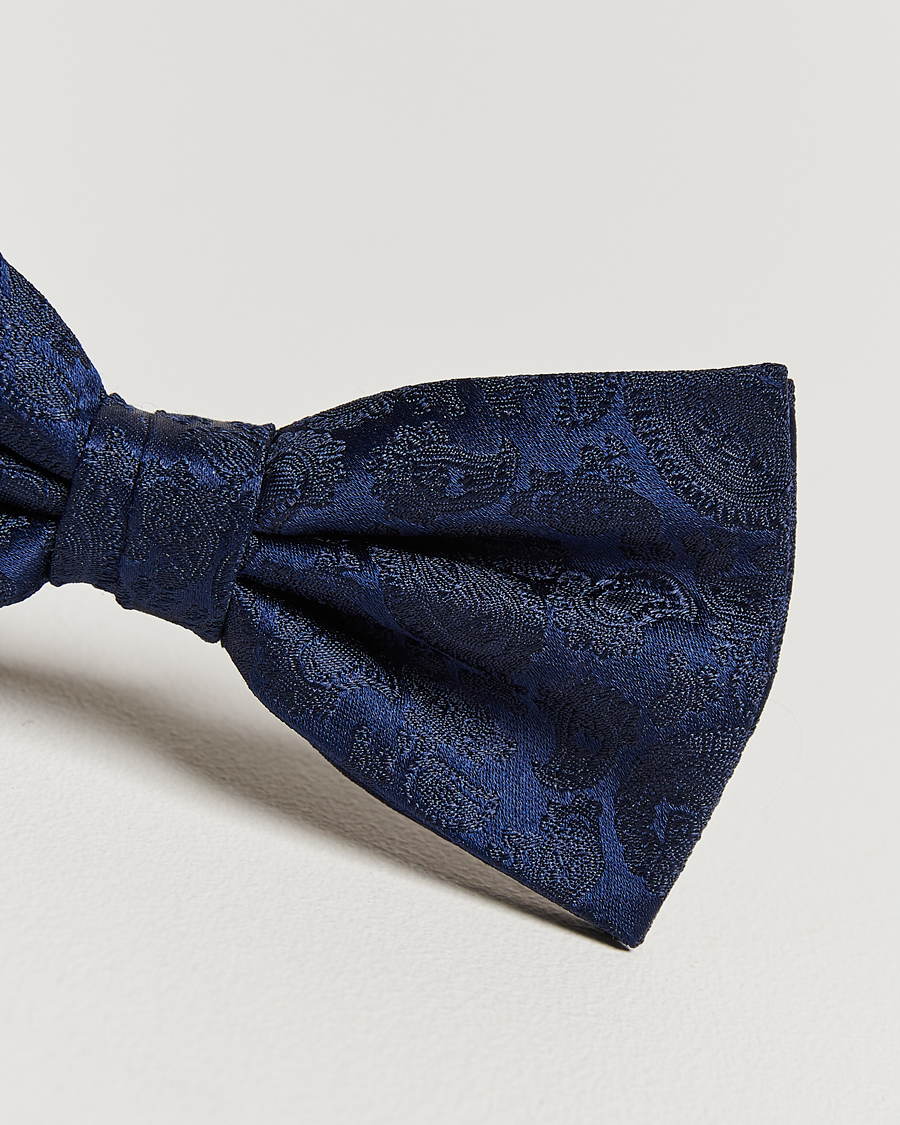 Homme | Amanda Christensen Tonal Paisley Pre Tie Silk Navy | Amanda Christensen | Tonal Paisley Pre Tie Silk Navy