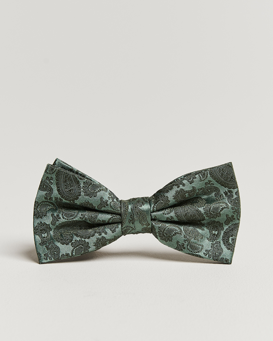 Homme | Amanda Christensen Tonal Paisley Pre Tie Silk Olive | Amanda Christensen | Tonal Paisley Pre Tie Silk Olive