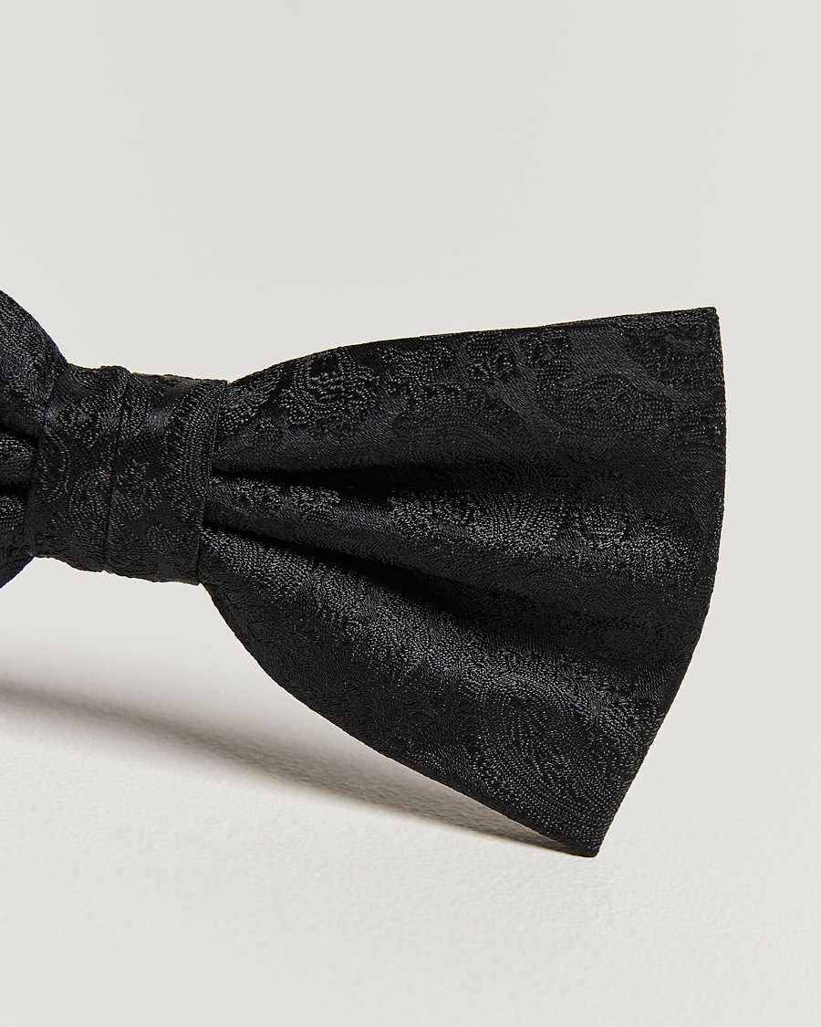 Homme | Nœuds Papillon | Amanda Christensen | Tonal Paisley Pre Tie Silk Black