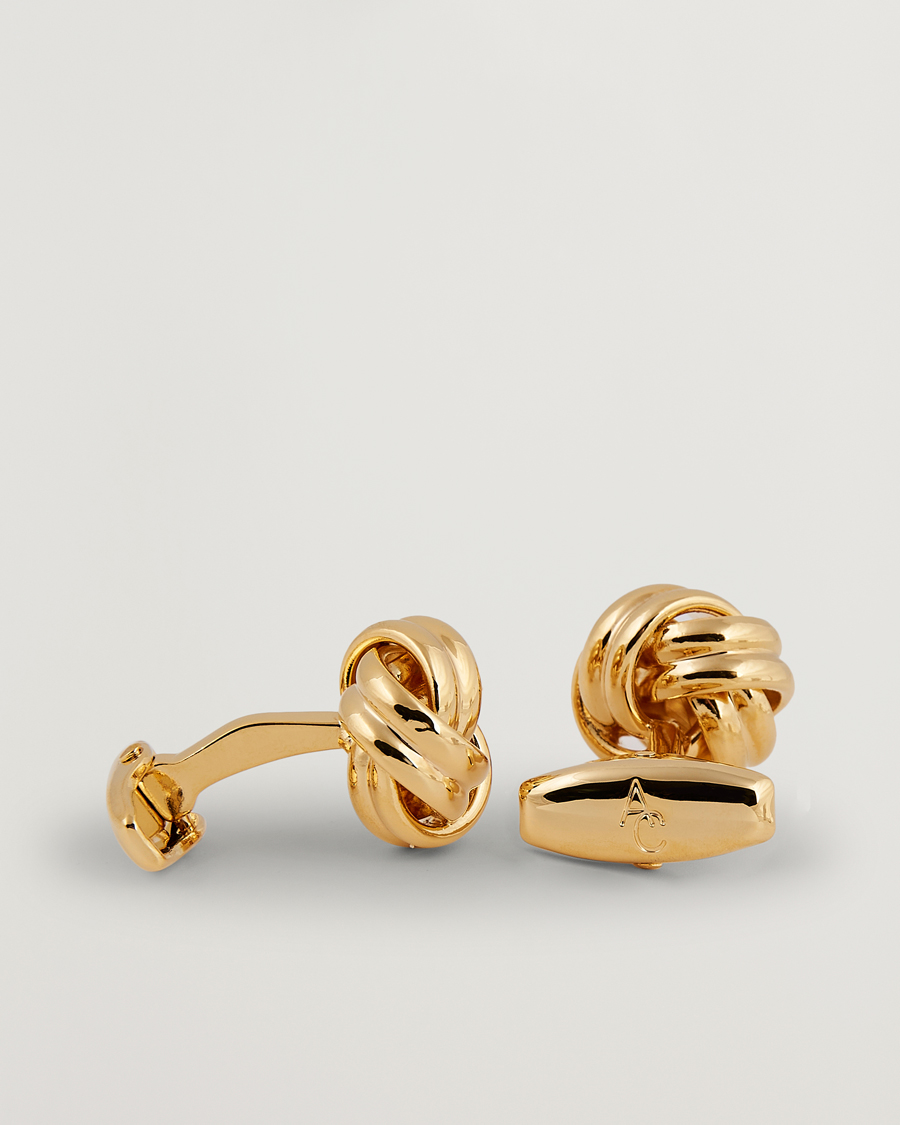 Homme | Boutons De Manchette | Amanda Christensen | Knot Cufflink & Shirt Studs Set Gold