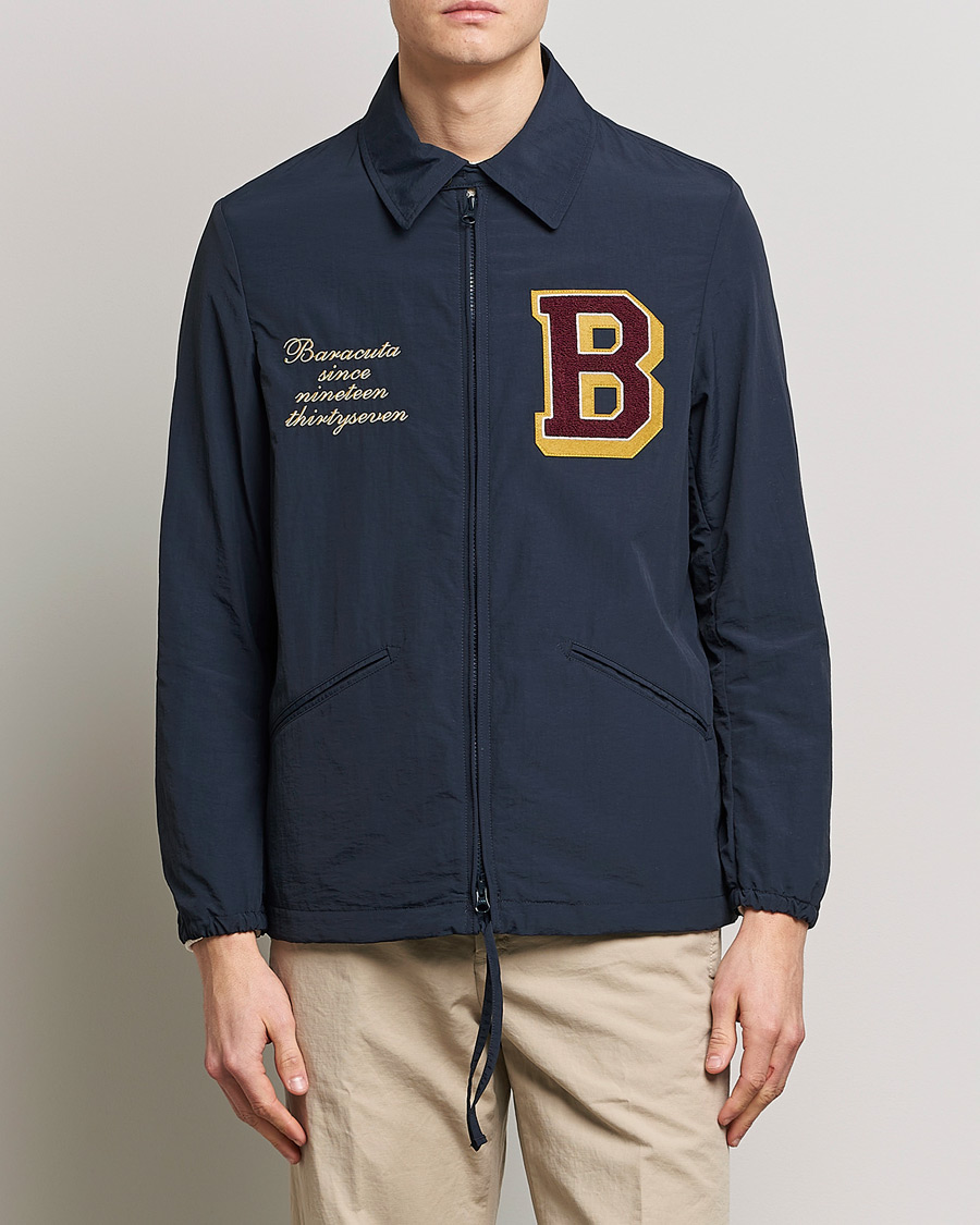 Homme | Manteaux Et Vestes | Baracuta | Nylon Coach Jacket Navy