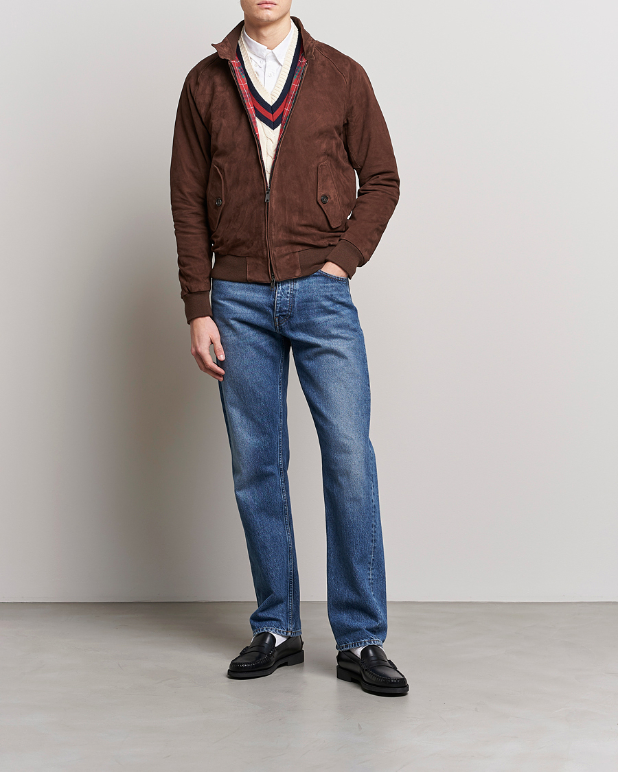 Homme | Manteaux Et Vestes | Baracuta | G9 Suede Jacket Chocolate