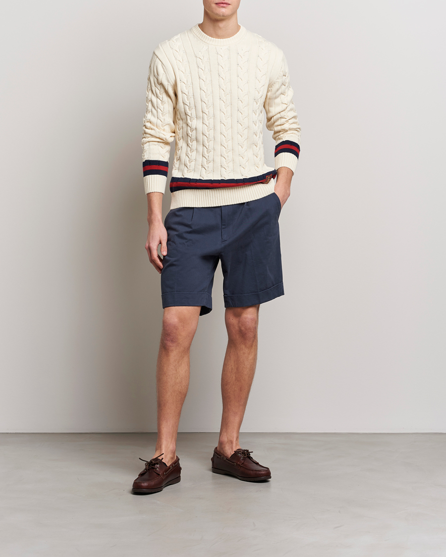 Homme | Shorts | Baracuta | Gabardine Chino Shorts Navy