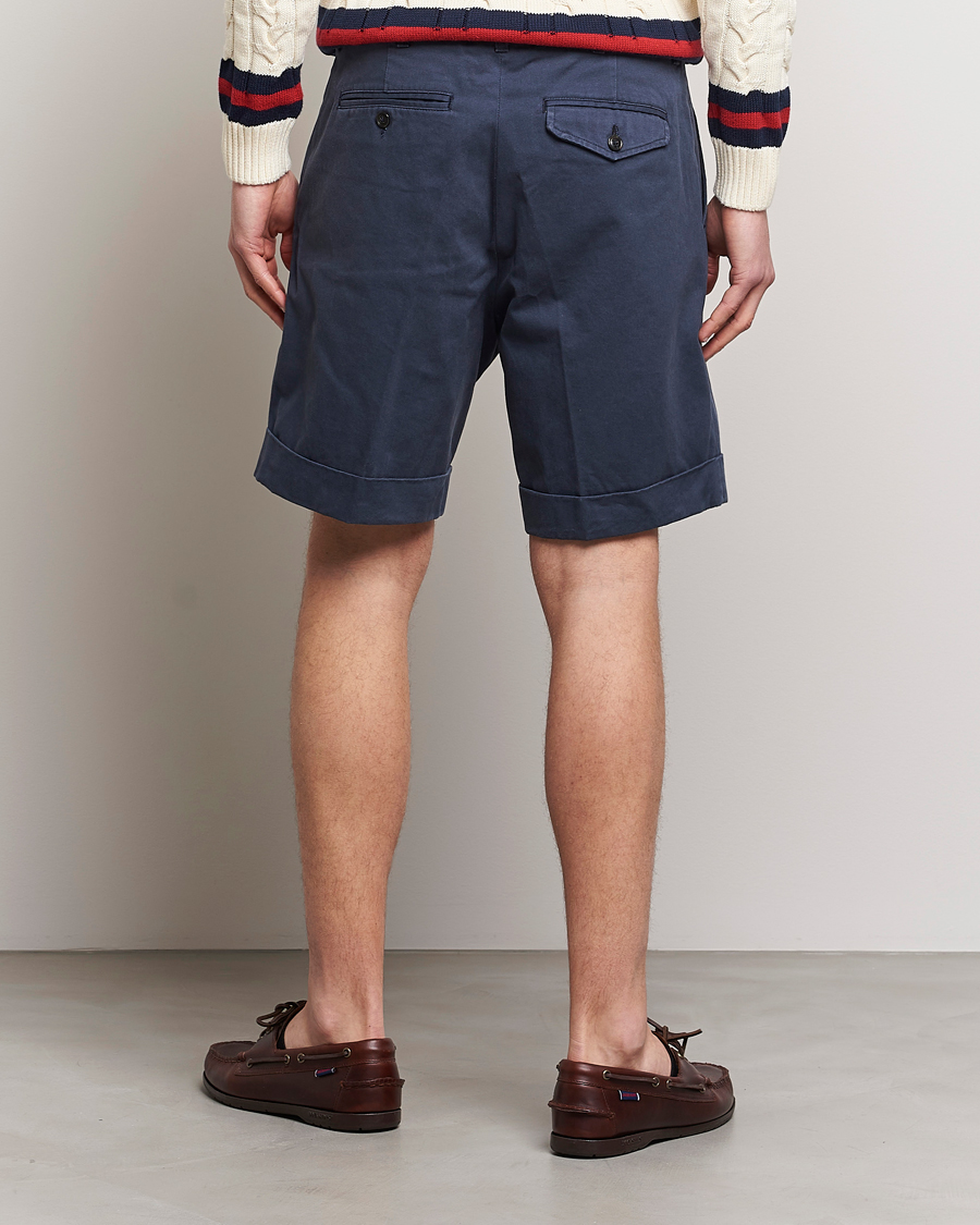 Homme | Shorts | Baracuta | Gabardine Chino Shorts Navy