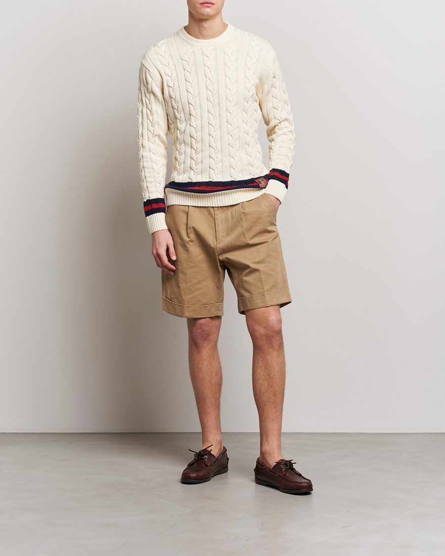 Homme | Shorts | Baracuta | Gabardine Chino Shorts Tan