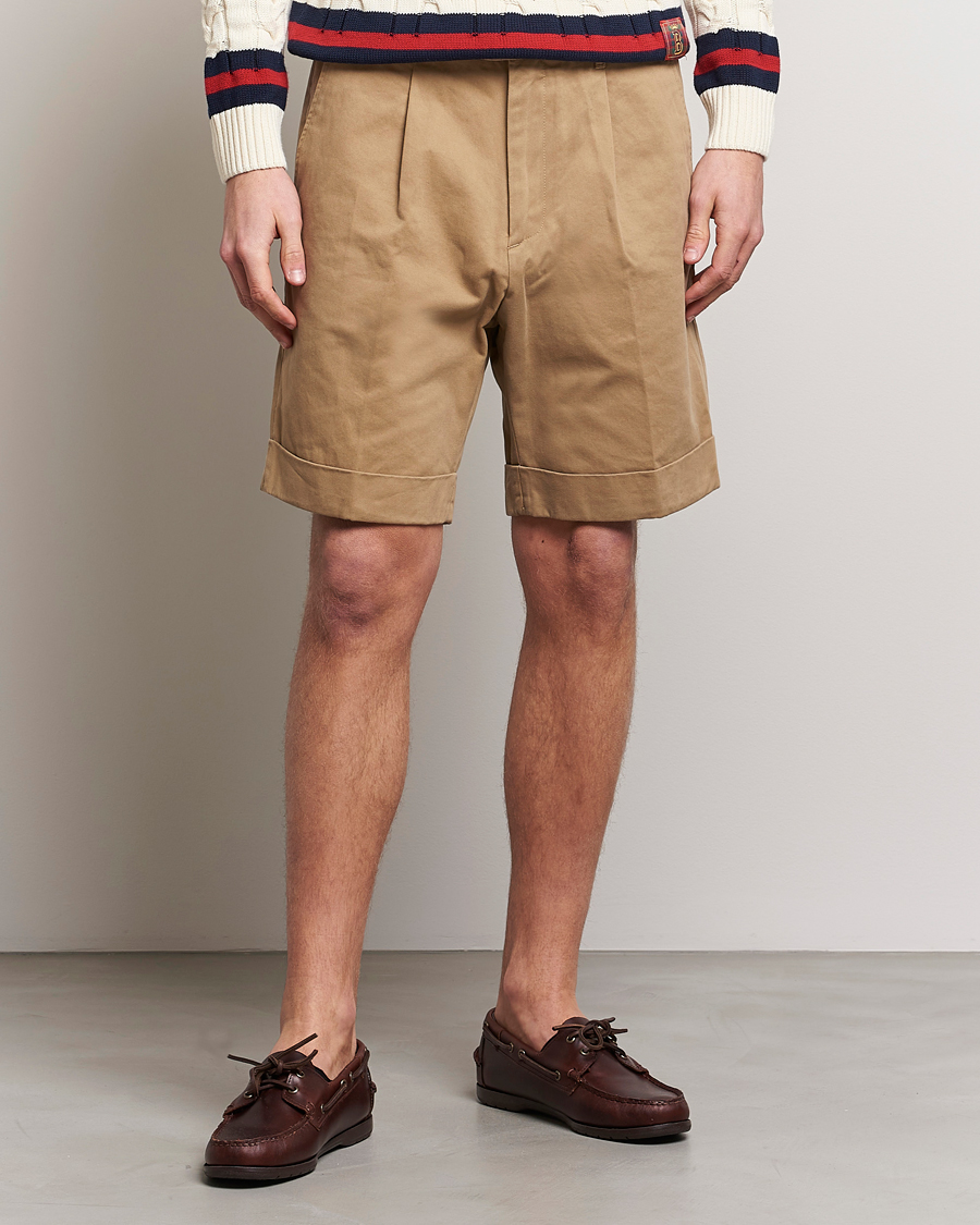 Homme | Shorts | Baracuta | Gabardine Chino Shorts Tan