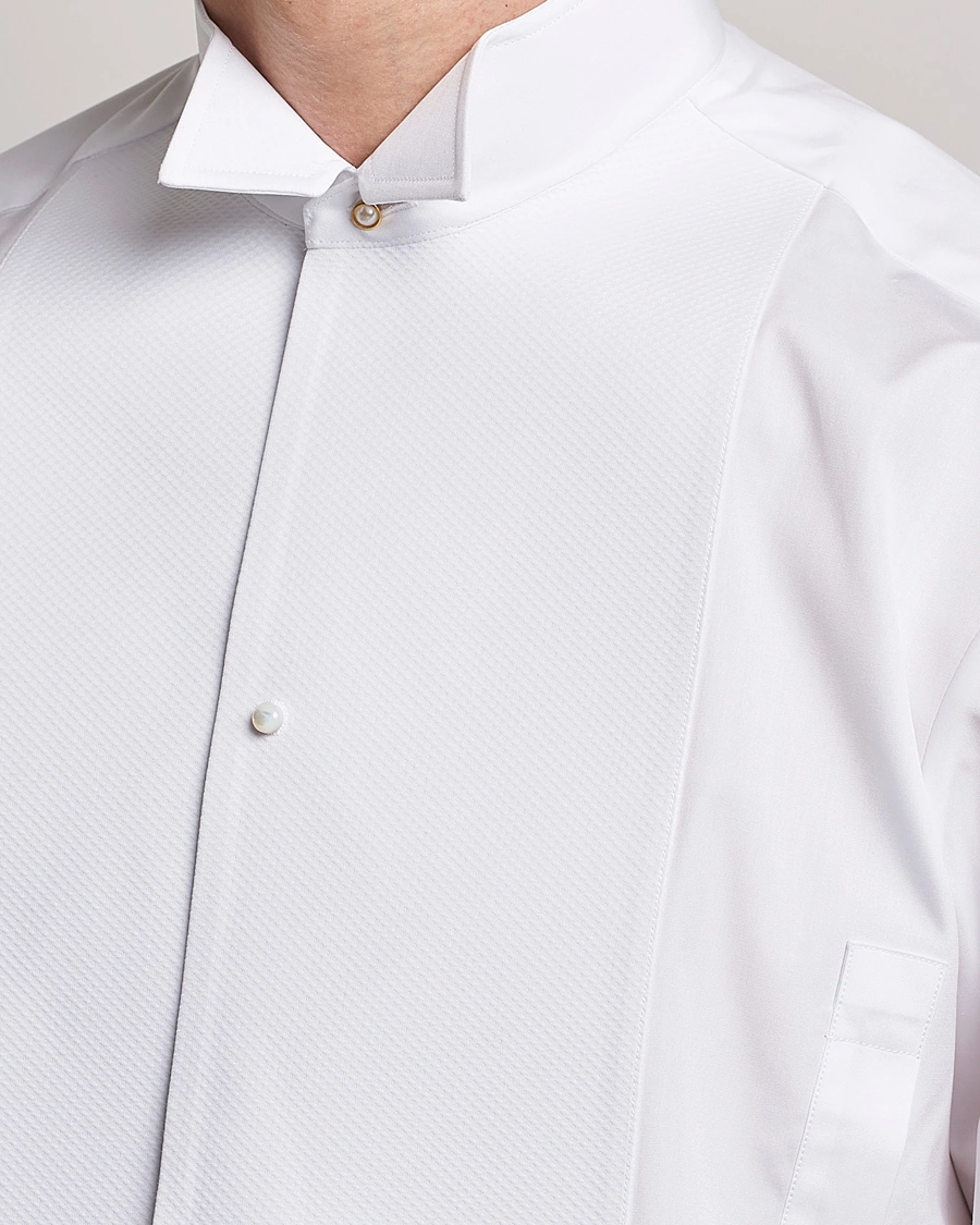 Men | Black Tie | Stenströms | Fitted Body XL Sleeve Stand Up Collar Evening Shir White