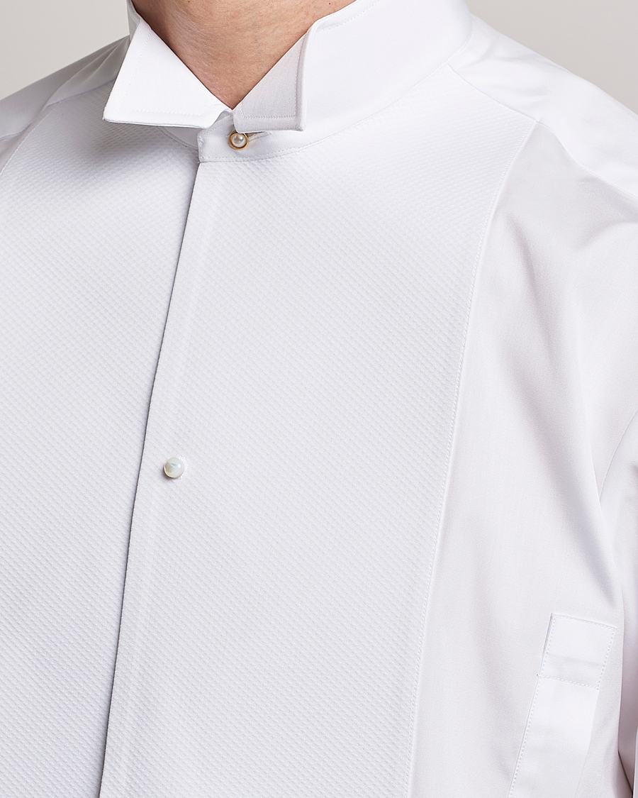 Homme | Chemises | Stenströms | Fitted Body XL Sleeve Stand Up Collar Evening Shir White