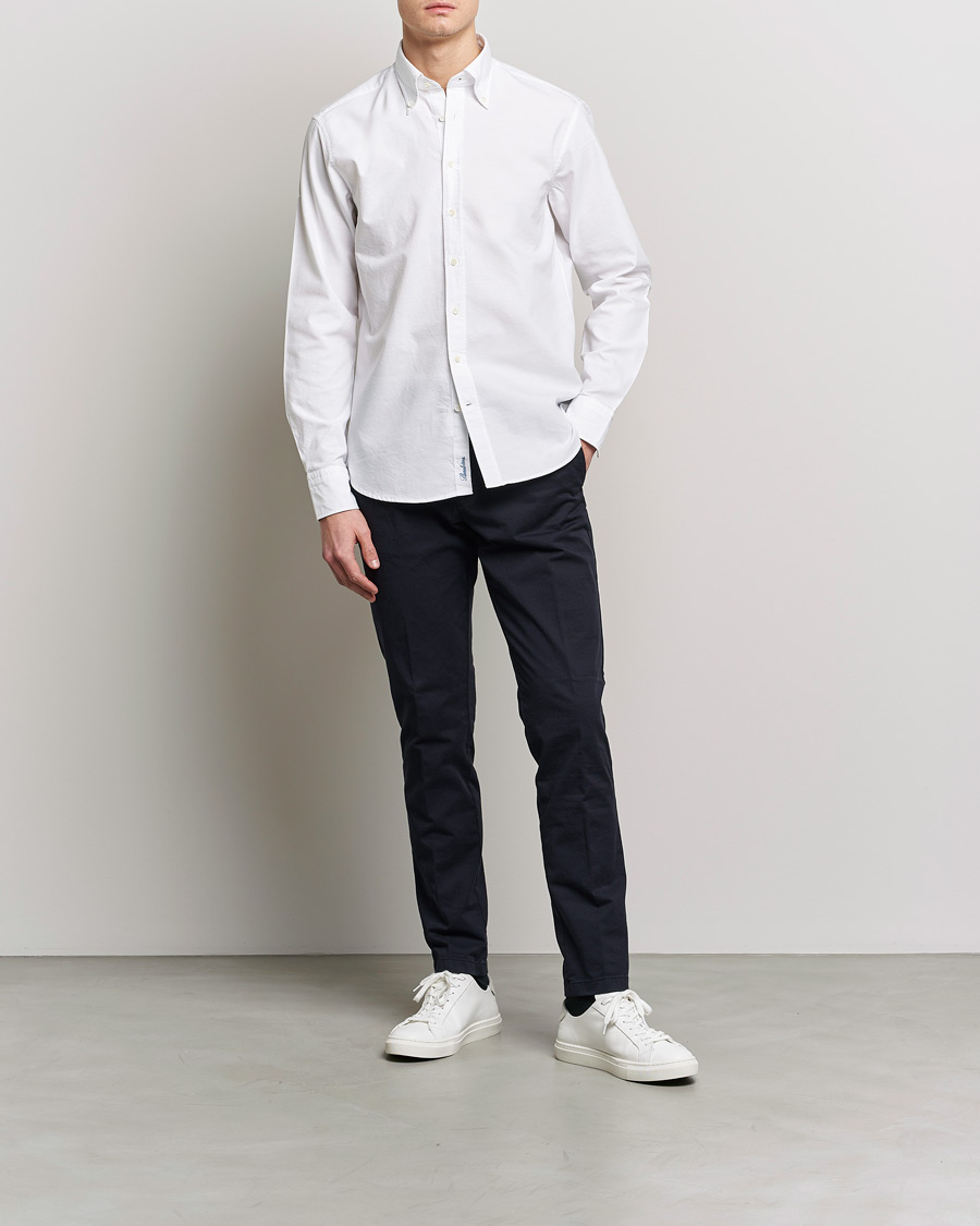 Homme | Chemises | Stenströms | Fitted Body Oxford Shirt White